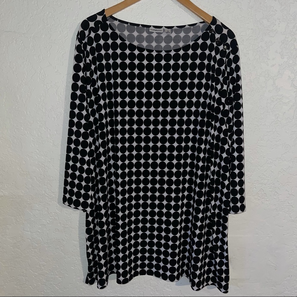 Croft & Barrow Large Polka Dot Blouse